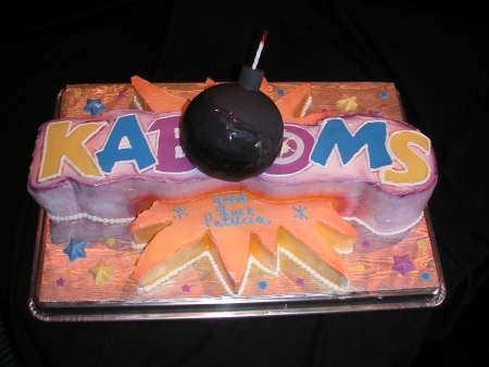 Kabooms Three Dimentional Logo Cake
