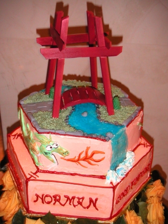 Oriental Garden Birthday Cake