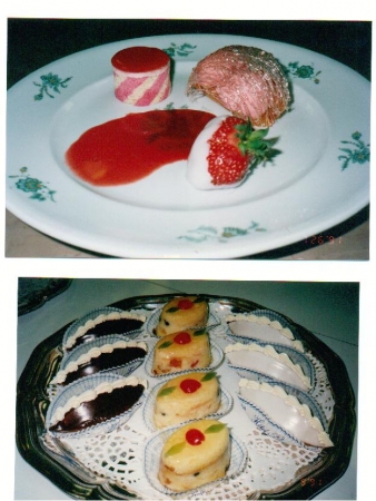 Mini Strawberry Desserts (top) & Mini Black & Whites (bottom)
