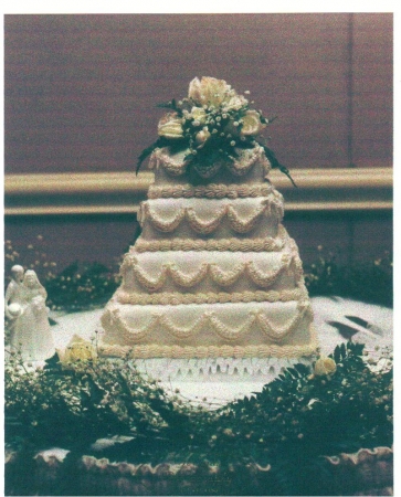Square Fondant Wedding Cake