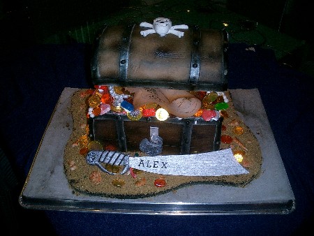 Pirate Treasure Chest Cake