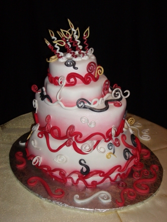 Whimsical Fondant Birthday Cake
