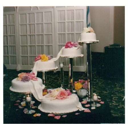 Fondant Draped Wedding Cake